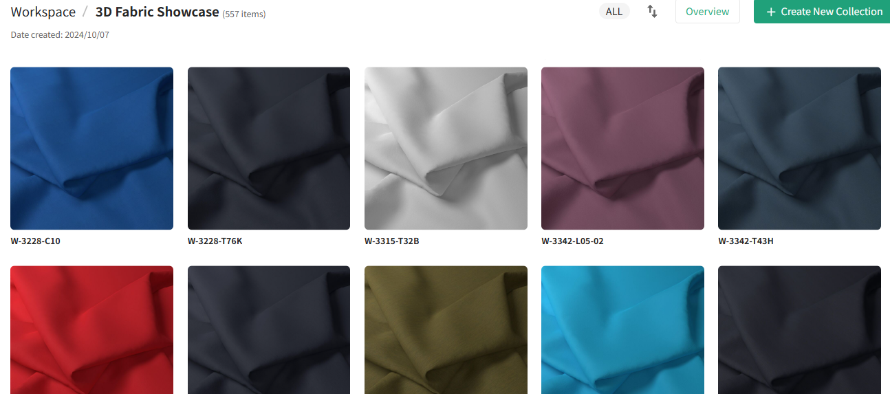 3D Fabric Showcase overview