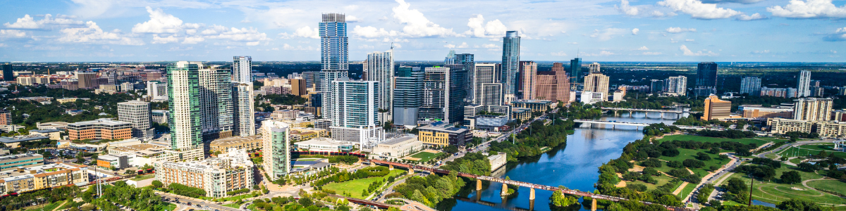 Urban city scene with functional lifestyle context