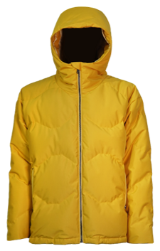 Amber Haze outdoor jacket sample from Hwafune, WGSN &times; Coloro S/S 2026