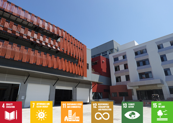 Hwafune manufacturing facility exterior aligned with SDGs goals
